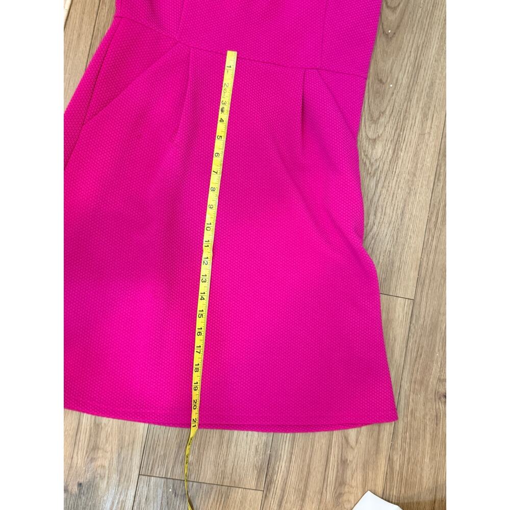 Anthropologie Tabitha Magenta Pink Ruffle Trim Fit and Flare Dress Size 4 - Picture 6 of 6